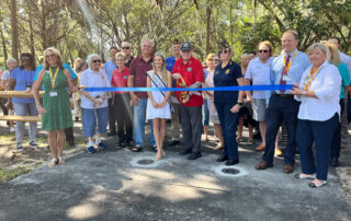 Ribbon cutting at new park